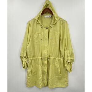 Chicos Travelers Ava Jacket Womens Size Medium Ultra Lightweight Green